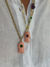 Load image into Gallery viewer, Capri fish necklace small pink coral