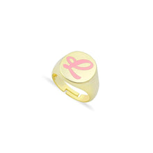 Load image into Gallery viewer, Personalized luxury chevalier letter ring enamel