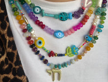 Load image into Gallery viewer, Lucky beads long necklace rainbow