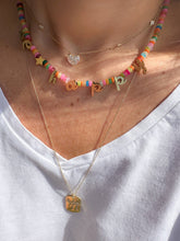 Load image into Gallery viewer, Lucky BE HAPPY beads necklace rainbow