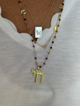 Load image into Gallery viewer, Lucky חי CHAI beads necklace long multicolor