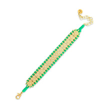 Load image into Gallery viewer, Braided bracelet luxury small green