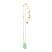 Load image into Gallery viewer, Necklace lucky hamsa green