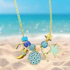 Necklace lucky charms blue star