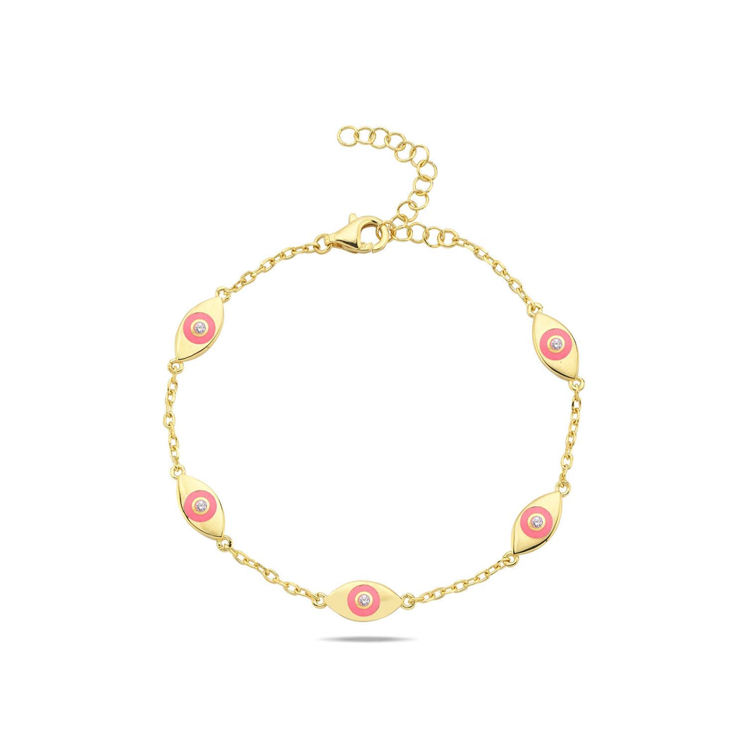 Lucky eyes bracelet fuxia