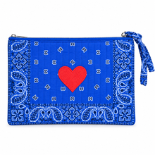 Load image into Gallery viewer, Bandana clutch blue ❤️