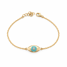 Load image into Gallery viewer, Lucky eye bracelet goldie blue turquoise