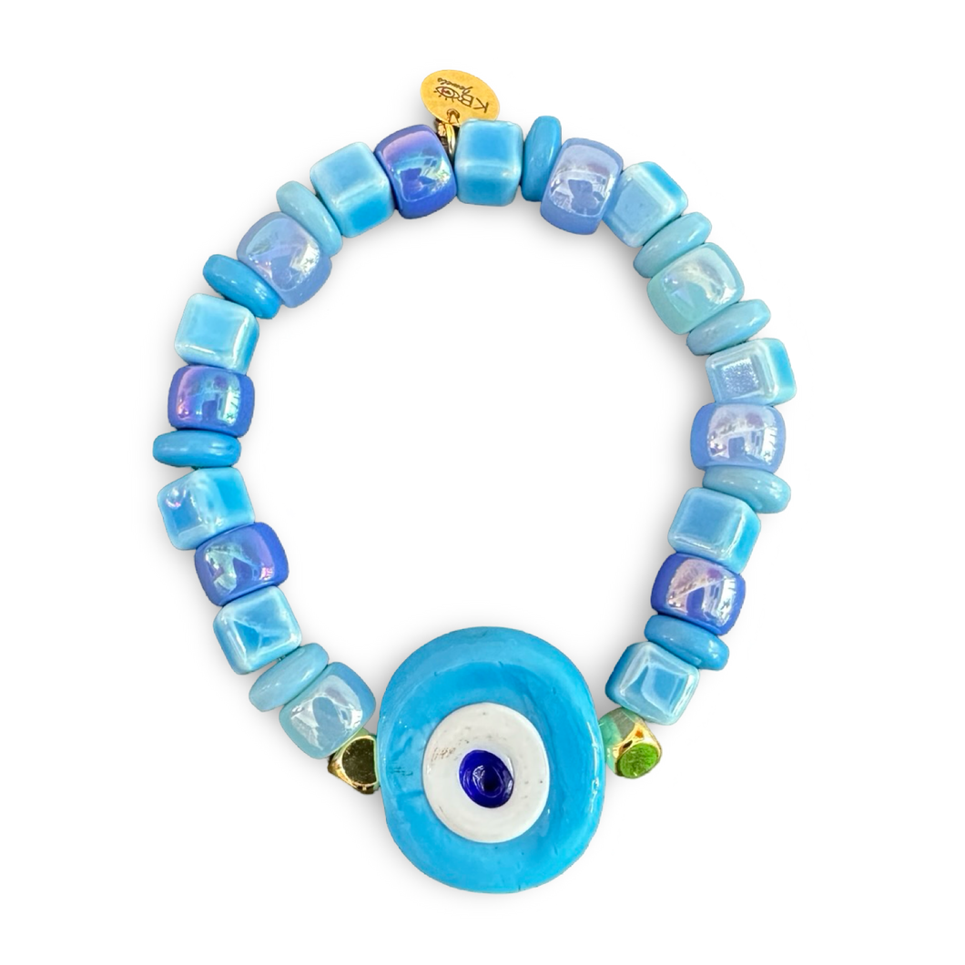 Santorini maxi beads eye bracelet