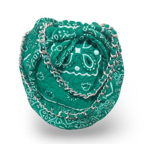 Bandana bucket bag green