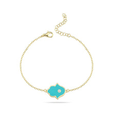 Load image into Gallery viewer, Lucky Hamsa bracelet turquoise