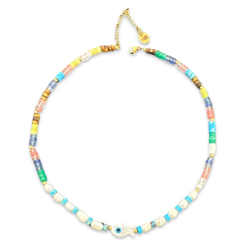 Lucky fish beads necklace
