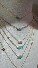 Load image into Gallery viewer, Lucky mini fish necklace turquoise