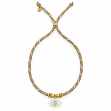 Load image into Gallery viewer, Lucky eye lace necklace sand