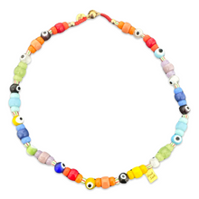 Load image into Gallery viewer, Rainbow beads lucky Eyes chocker