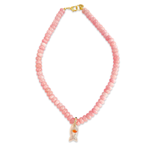 Load image into Gallery viewer, Short beads necklace with lucky fish pink