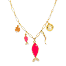 Load image into Gallery viewer, Lucky charms Necklace pink