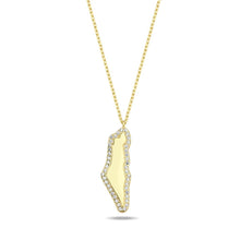 Load image into Gallery viewer, Israel map necklace