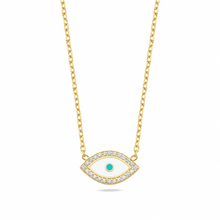 Load image into Gallery viewer, Lucky eye necklace white
