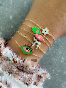 Fantasy lucky eye bracelet pink