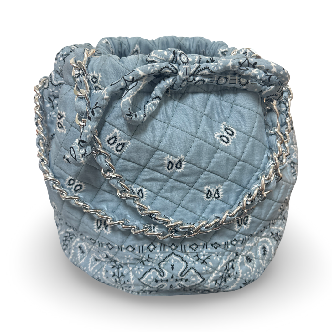 Bandana bucket bag baby blue