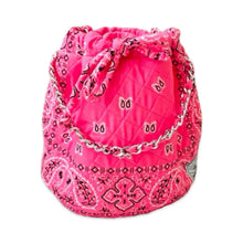 Load image into Gallery viewer, Bandana bucket bag pink neon