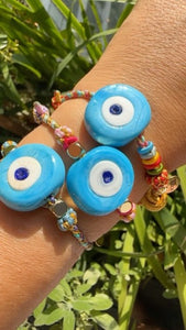 Santorini eye bracelet lurex