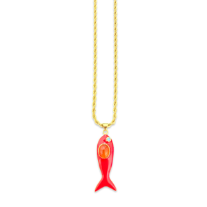 Lucky fish Necklace red