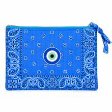 Load image into Gallery viewer, Bandana clutch midi blue 🧿