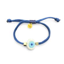 Load image into Gallery viewer, Greek eye bracelet navy small
