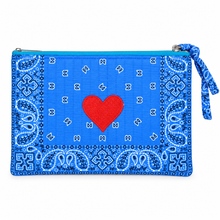 Load image into Gallery viewer, Bandana clutch midi blue ❤️