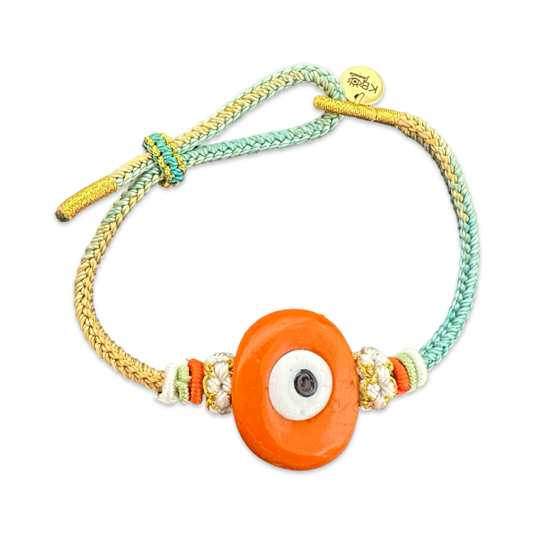 Santorini eye bracelet lurex orange