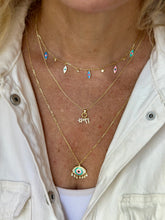 Load image into Gallery viewer, Mini lucky five eyes color necklace