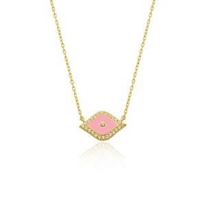 Lucky eye necklace pink