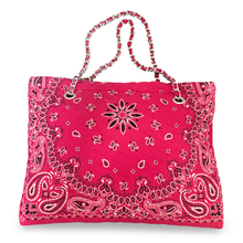 Load image into Gallery viewer, Bandana book bag fuxia