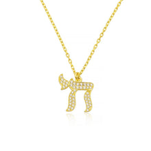 Load image into Gallery viewer, Lucky חי HAI necklace diam gold