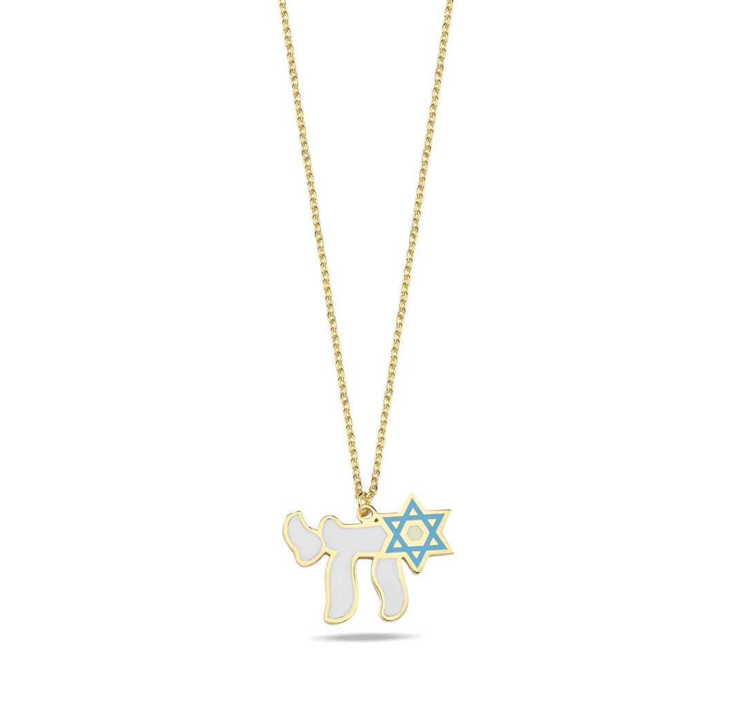 Lucky חי CHAI necklace star white