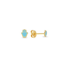 Load image into Gallery viewer, Single stud earring hamsa color
