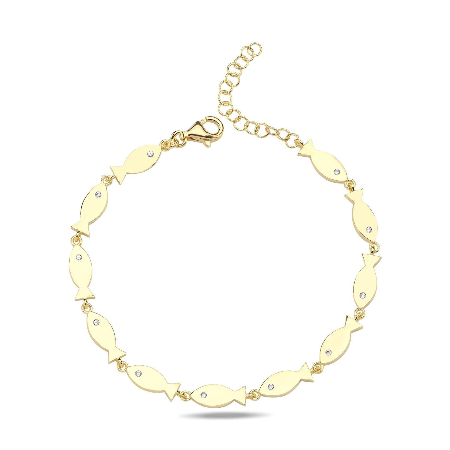 wing bling ★14k mare Lucky Fish Wish Bracelet /大人気 Lucky fish bracelet – KBJewels555