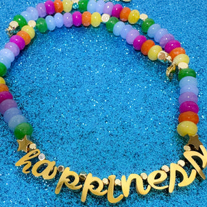 HAPPINESS beads necklace