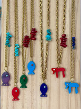 Load image into Gallery viewer, Amalfi lucky fish necklace amethyst