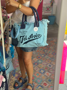 Bag TEL AVIV medium baby blue