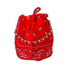 Load image into Gallery viewer, Bandana bucket bag red