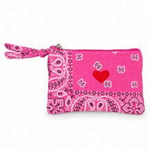 Load image into Gallery viewer, Bandana mini coin purse fuxia ❤️