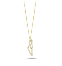Load image into Gallery viewer, Israel map necklace