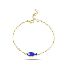 Load image into Gallery viewer, Lucky fish bracelet color blue