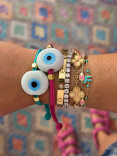 Load image into Gallery viewer, Greek eye bracelet turquoise big
