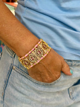 Load image into Gallery viewer, Braided bracelet luxury large pink