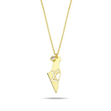 Load image into Gallery viewer, Israel map necklace