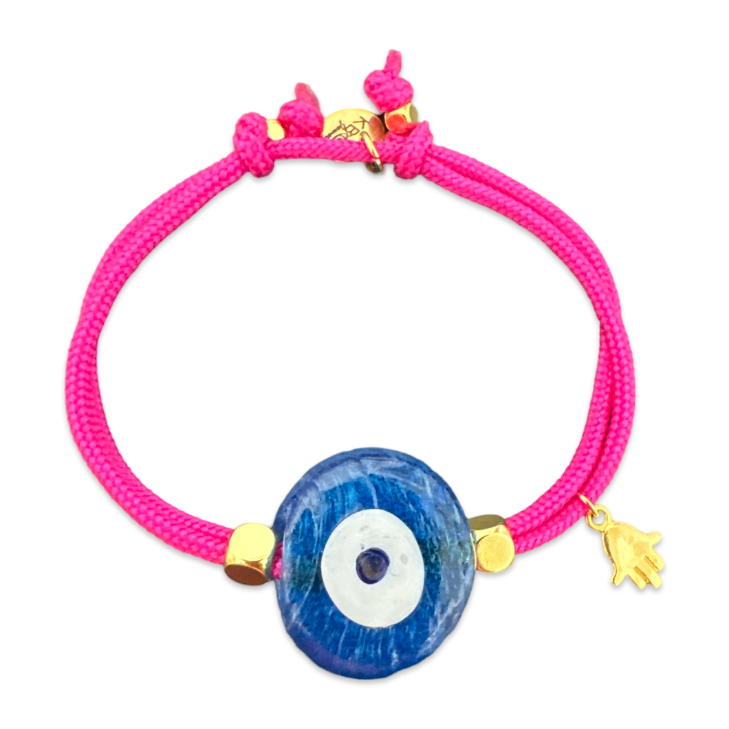 Santorini eye bracelet fuxia