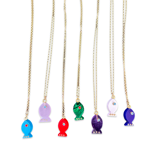 Amalfi lucky fish necklace mini